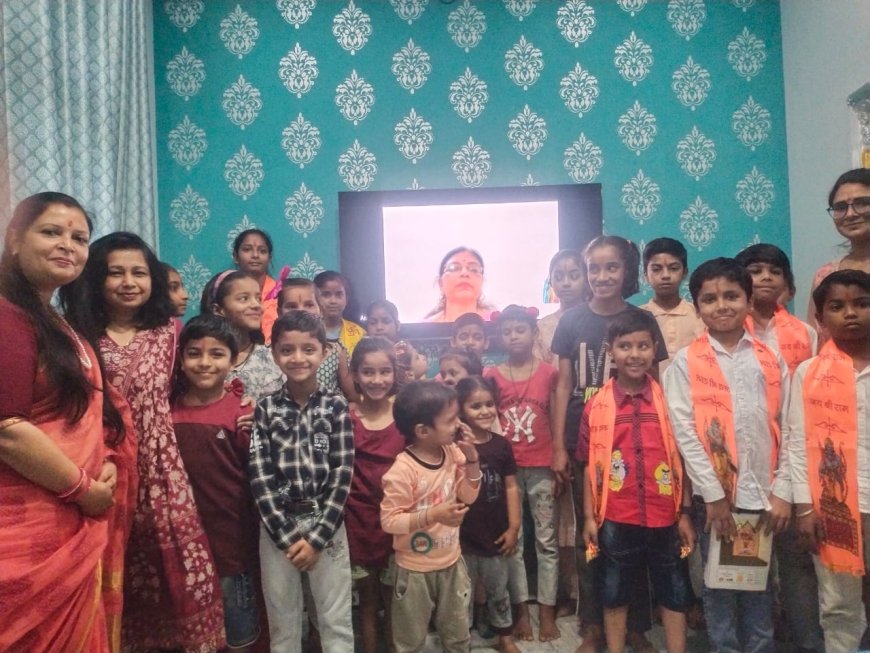 जयपुर न्यू लोहा मंडी रोड नं 14 महादेव नगर स्थित ट्यूशन प्वाइंट में भगवान राम जन्मोत्सव धूमधाम से संपन्न
