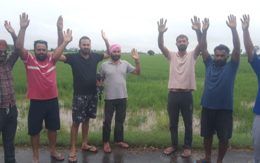 घग्गर ओवरफ्लो होने से बड़ा बाढ़ का खतरा खेतों में घुसा पानी।