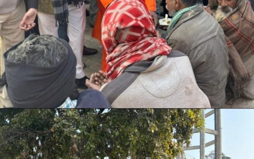 कर्म क्रांति सेवा फाउंडेशन परिवार के 171 वे निशुल्क भोजन वितरण में शामिल हुए सांसद डाक्टर स्वामी हरि साक्षी महाराज