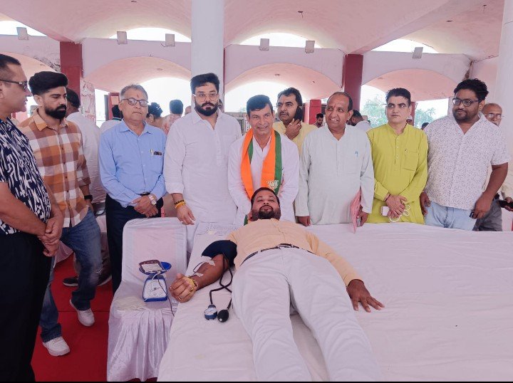 सेवा संकल्प अभियान के तहत रक्तदान शिविर आयोजित
